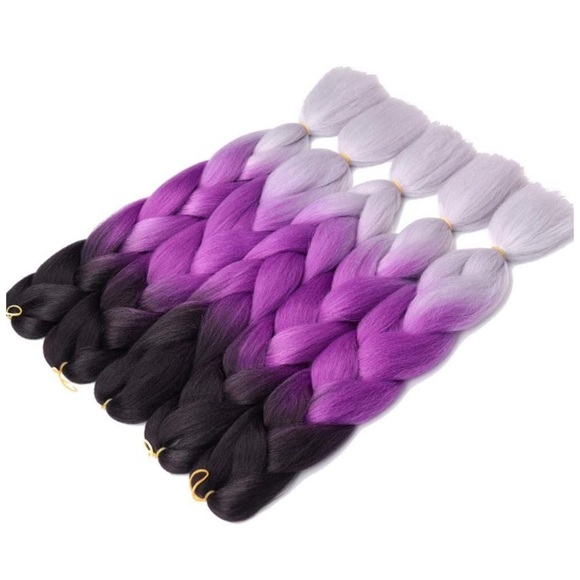5 packs of PURPLE ombré braiding hair *NWT* main image 4